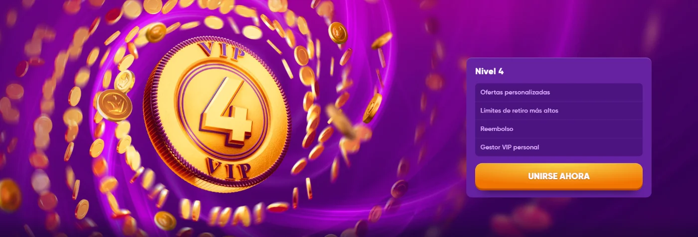 Kingmaker Casino programa VIP nivel 4 con gestor VIP personal y beneficios exclusivos